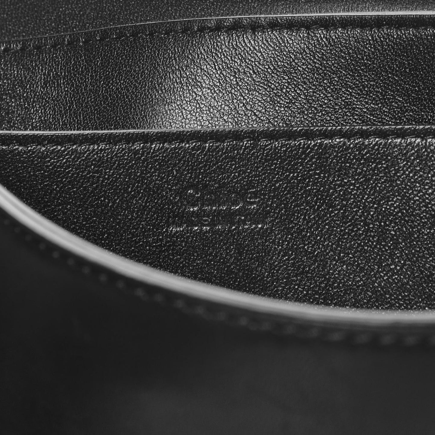 Lambskin Medium Elle Chain Clutch Black