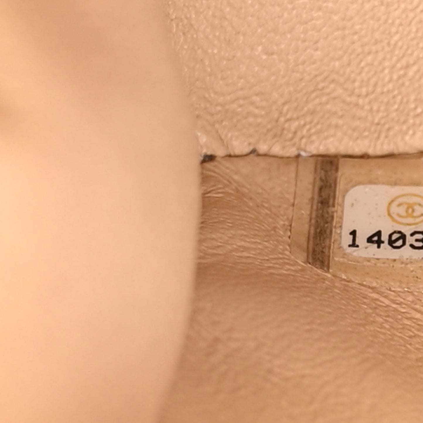 Caviar Quilted Medium Double Flap Beige