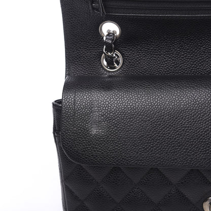 Chanel Caviar Quilted Medium Double Flap Black 10 of 14