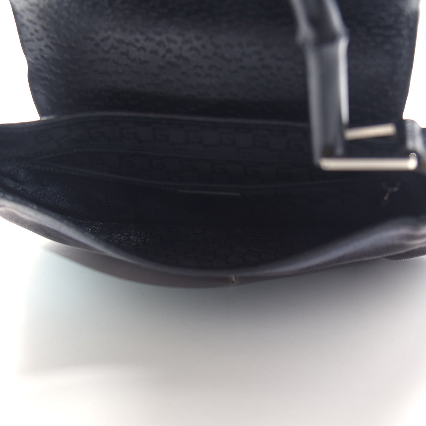 Calfskin Bamboo Handle Jackie O Hobo Black