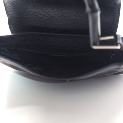 Gucci Calfskin Bamboo Handle Jackie O Hobo Black 5 of 12
