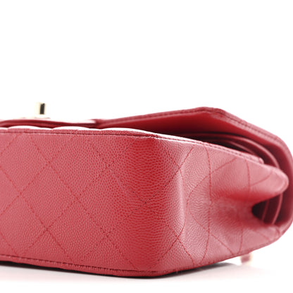 Chanel Caviar Quilted Small Double Flap Red 10 of 11