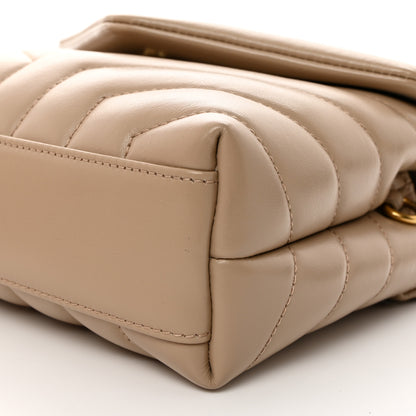 Saint Laurent Calfskin Y Quilted Monogram Toy Loulou Crossbody Bag Dark Beige 11 of 11