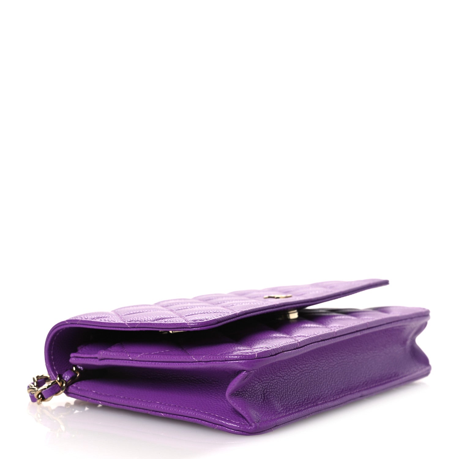 Chanel Caviar Quilted Wallet On Chain WOC Purple 4 of 14