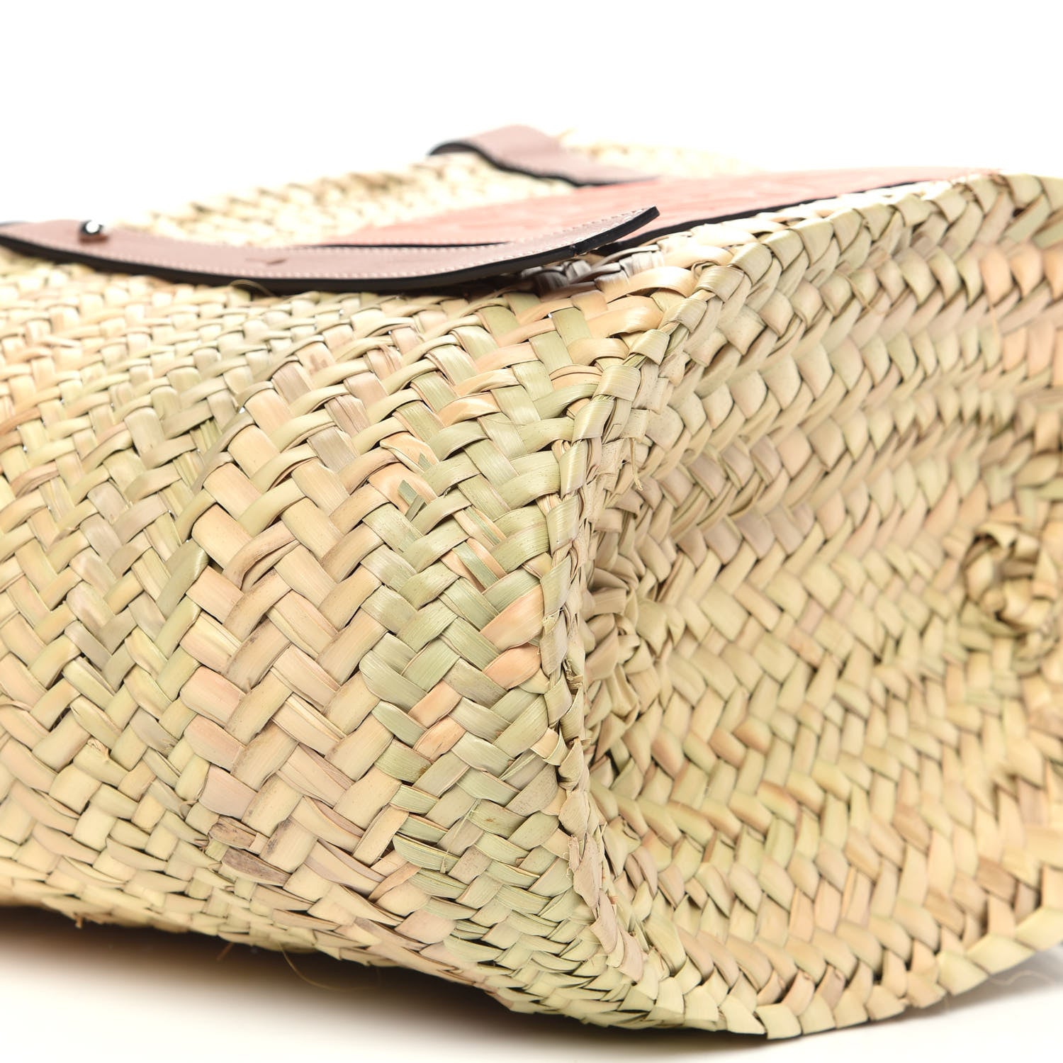 Loewe Raffia Basket Tote Bag Natural Tan Orange 9 of 10