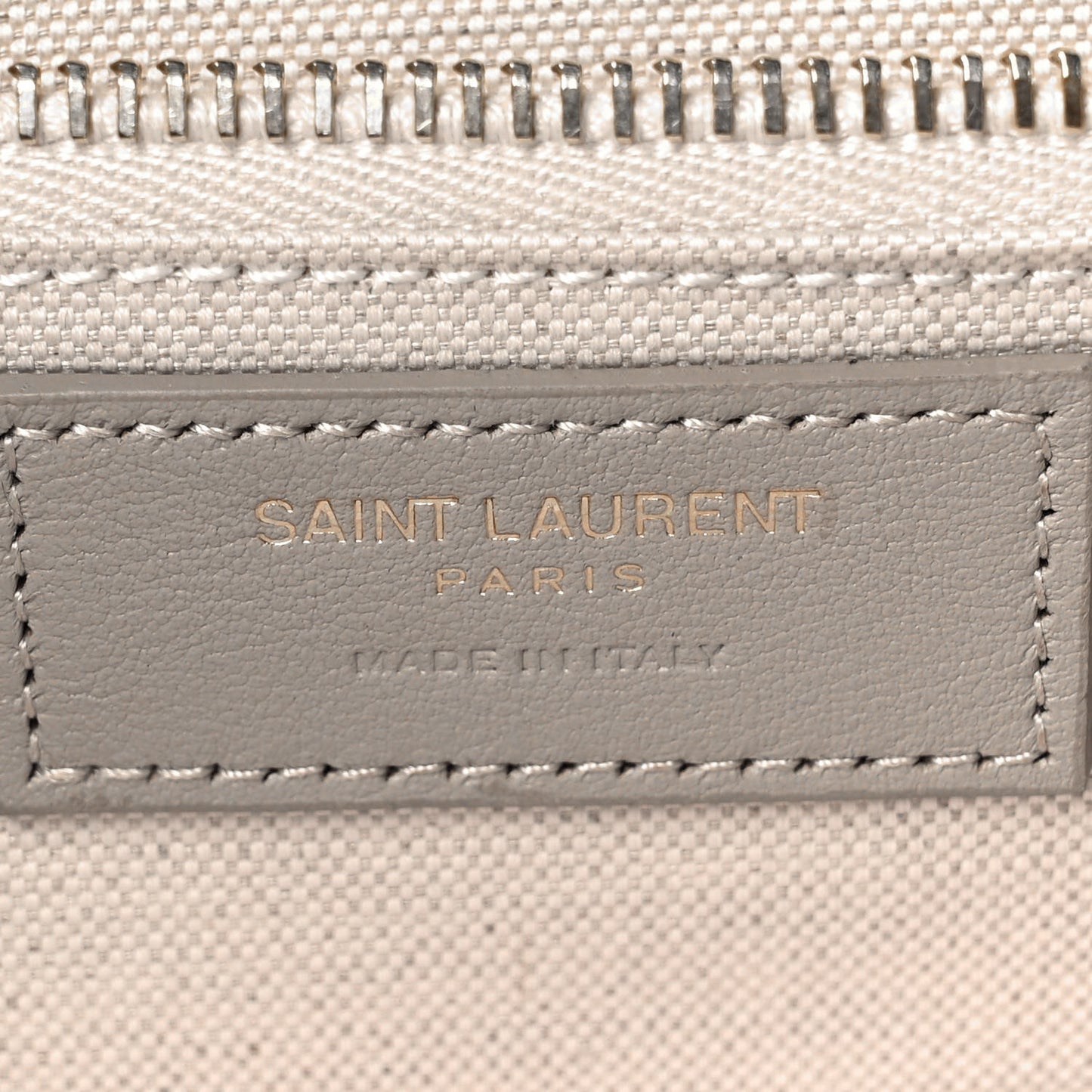 Linen Calfskin Small Rive Gauche Tote Beige Sea Salt