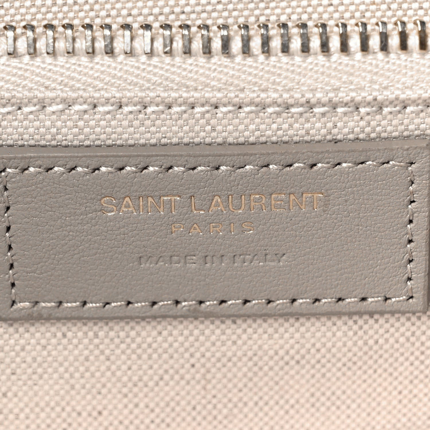 Saint Laurent Linen Calfskin Small Rive Gauche Tote Beige Sea Salt 5 of 9