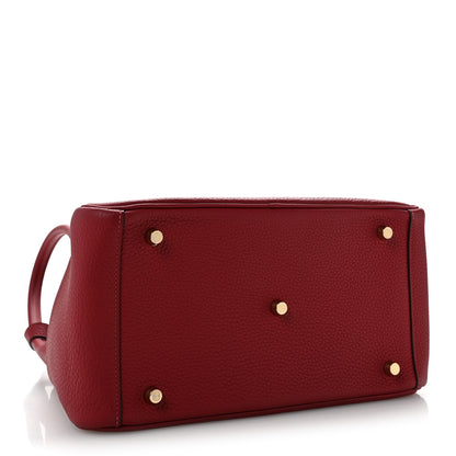 Hermes Taurillon Clemence Lindy 30 Rouge Grenat 4 of 13