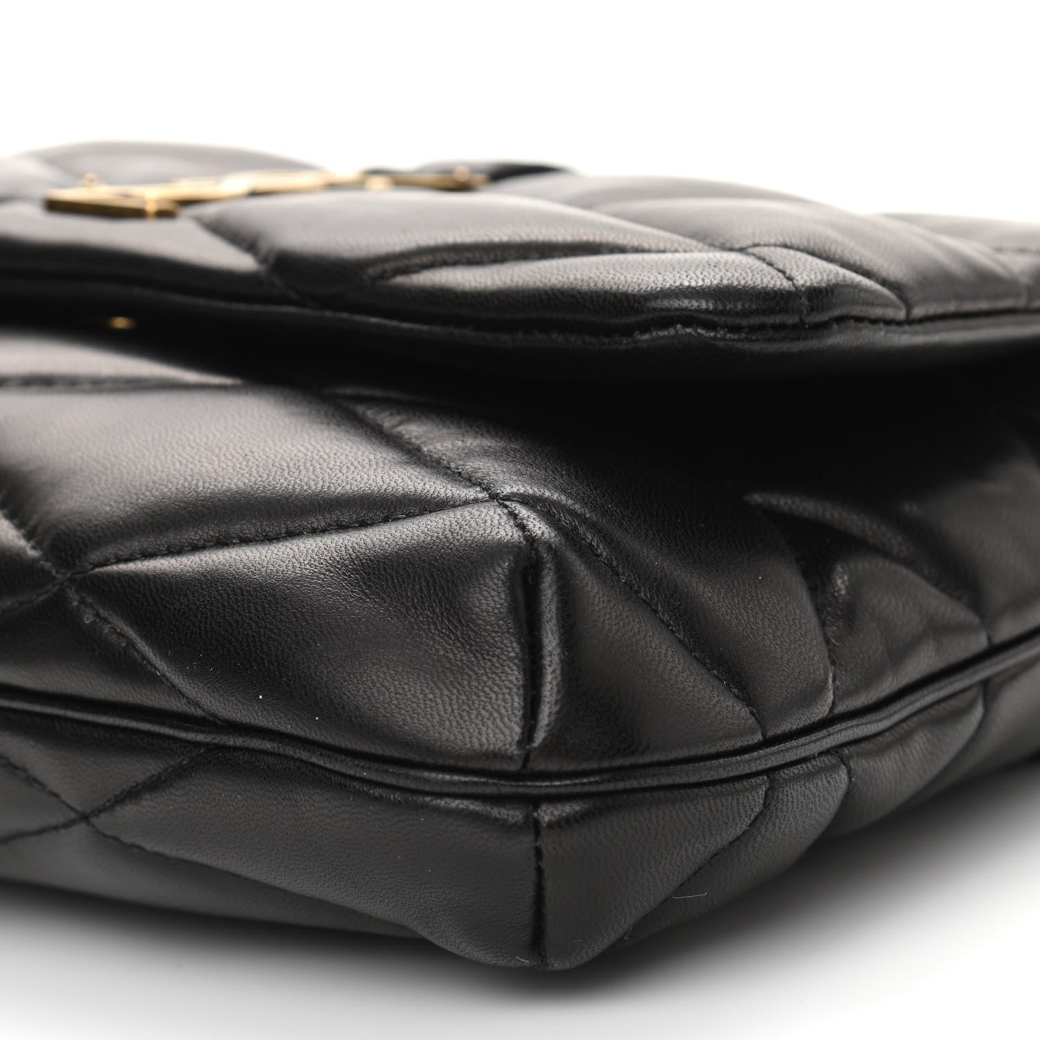 Saint Laurent Lambskin Quilted Le 57 Diamond Shoulder Bag Black 10 of 10