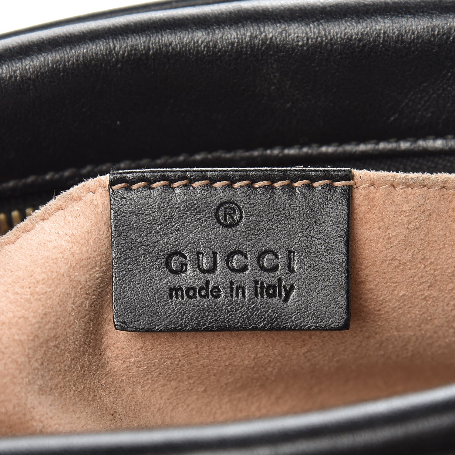 Gucci Calfskin Matelasse Small GG Marmont Chain Shoulder Bag Black 6 of 18
