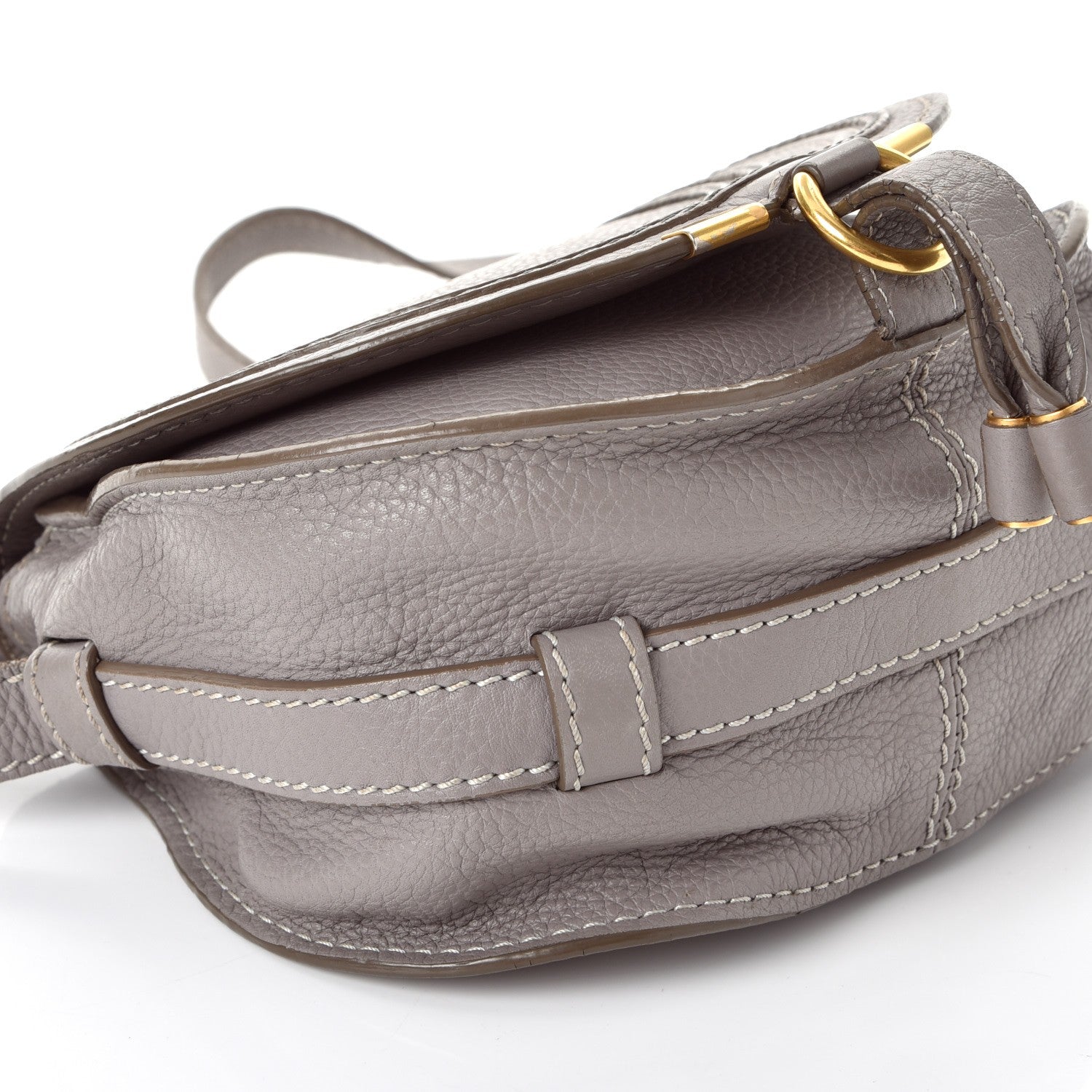 Chloe Calfskin Mini Marcie Round Crossbody Bag Cashmere Grey 11 of 11