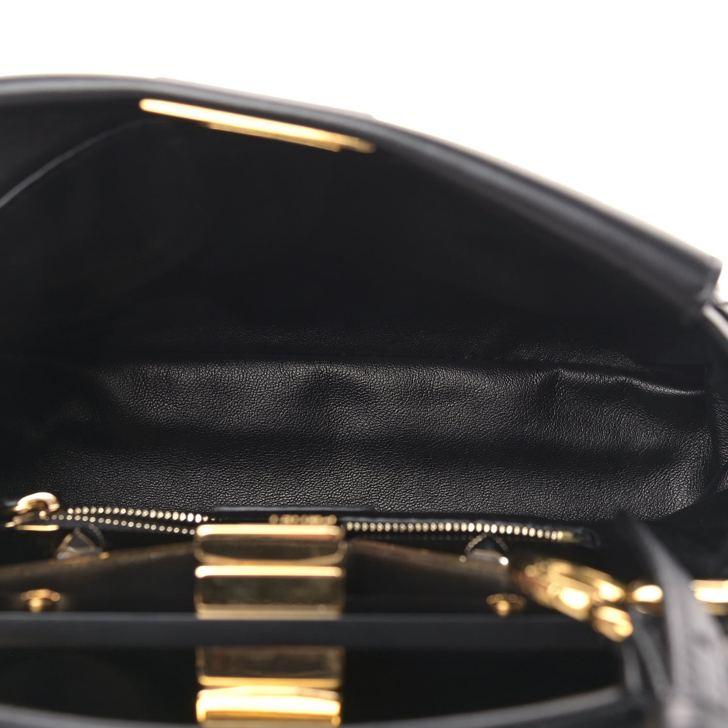 Fendi Nappa Monster Eyes Mini Peekaboo Iconic Satchel Black 6 of 12