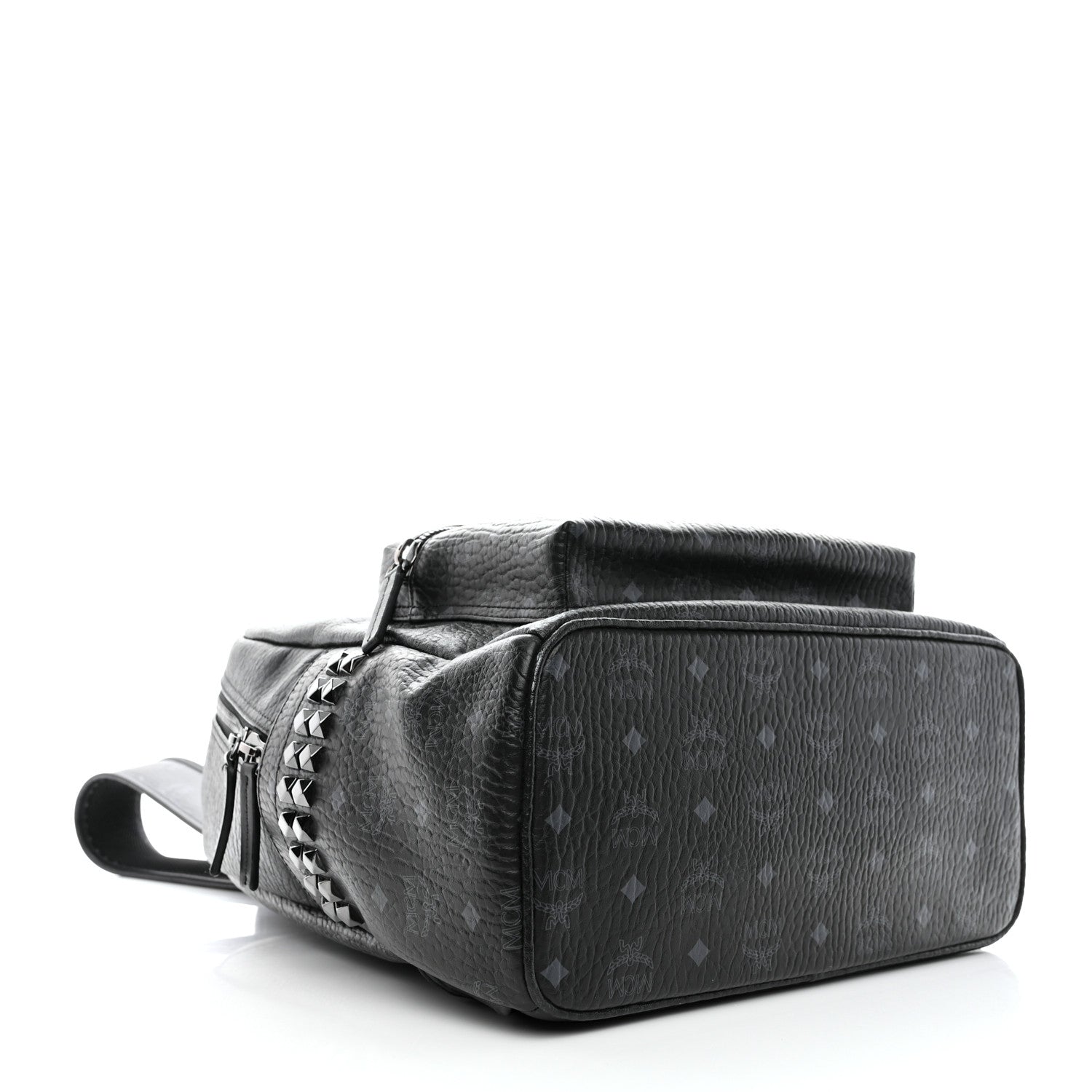 MCM Visetos Medium Side Studs Stark Backpack Black 4 of 8