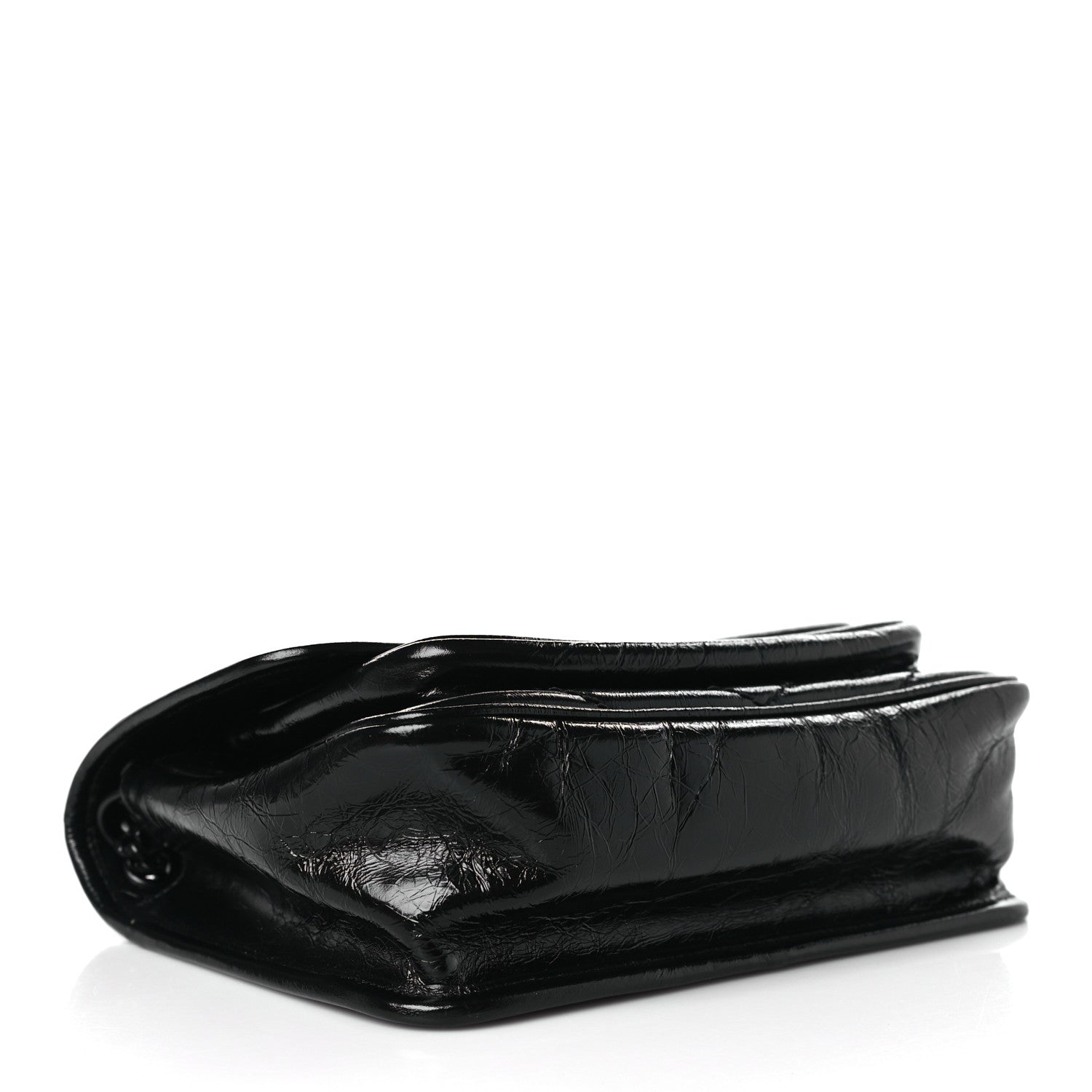 Saint Laurent Crinkled Lambskin Matelasse Monogram Baby Niki Chain Satchel Black 3 of 8