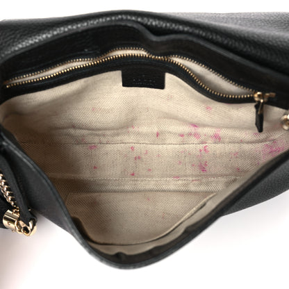 Gucci Pebbled Calfskin Medium Soho Flap Crossbody Black 5 of 10