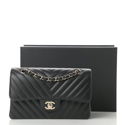Chanel Caviar Chevron Quilted Small Double Flap Black 14 of 14