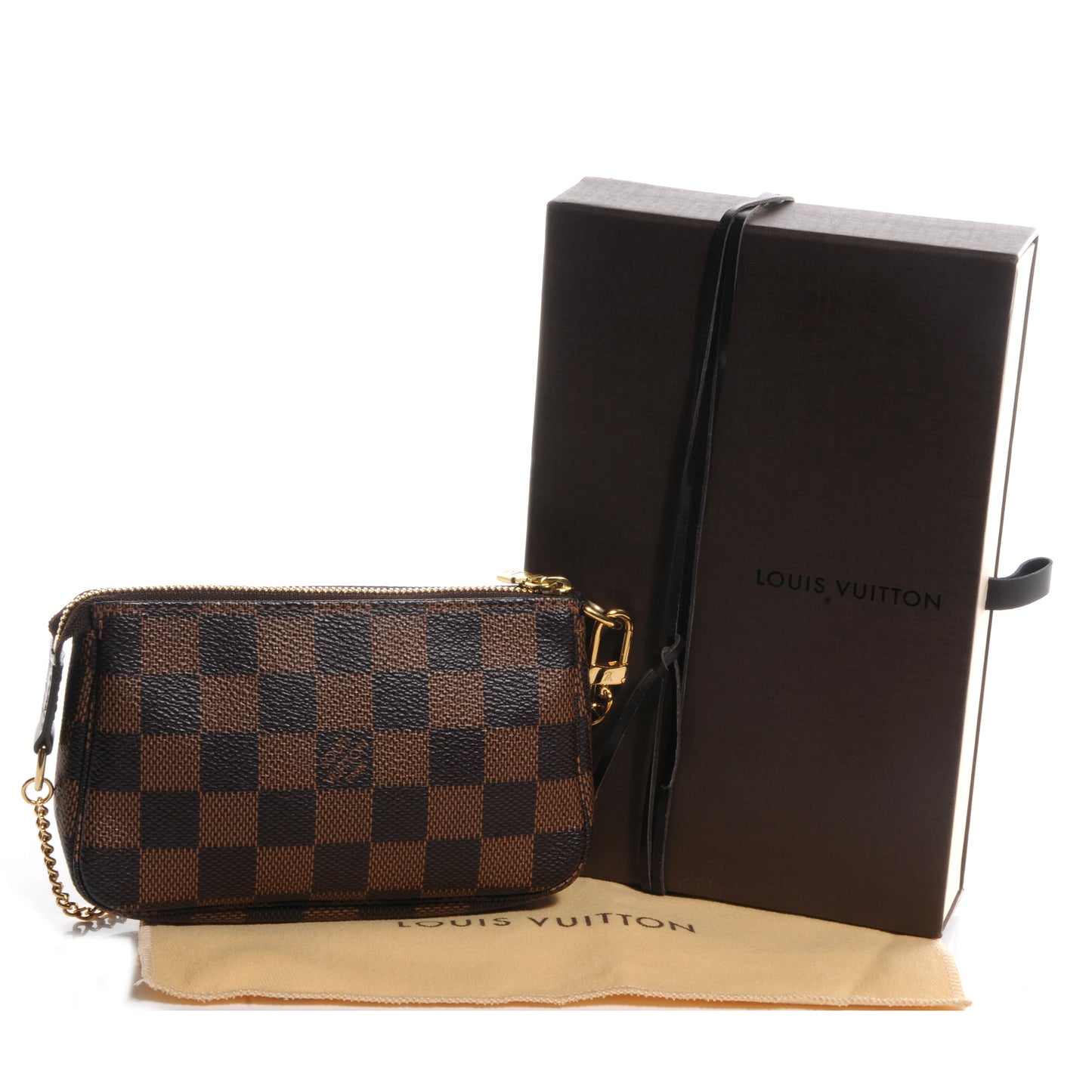 Damier Ebene Mini Pochette Accessories Bag