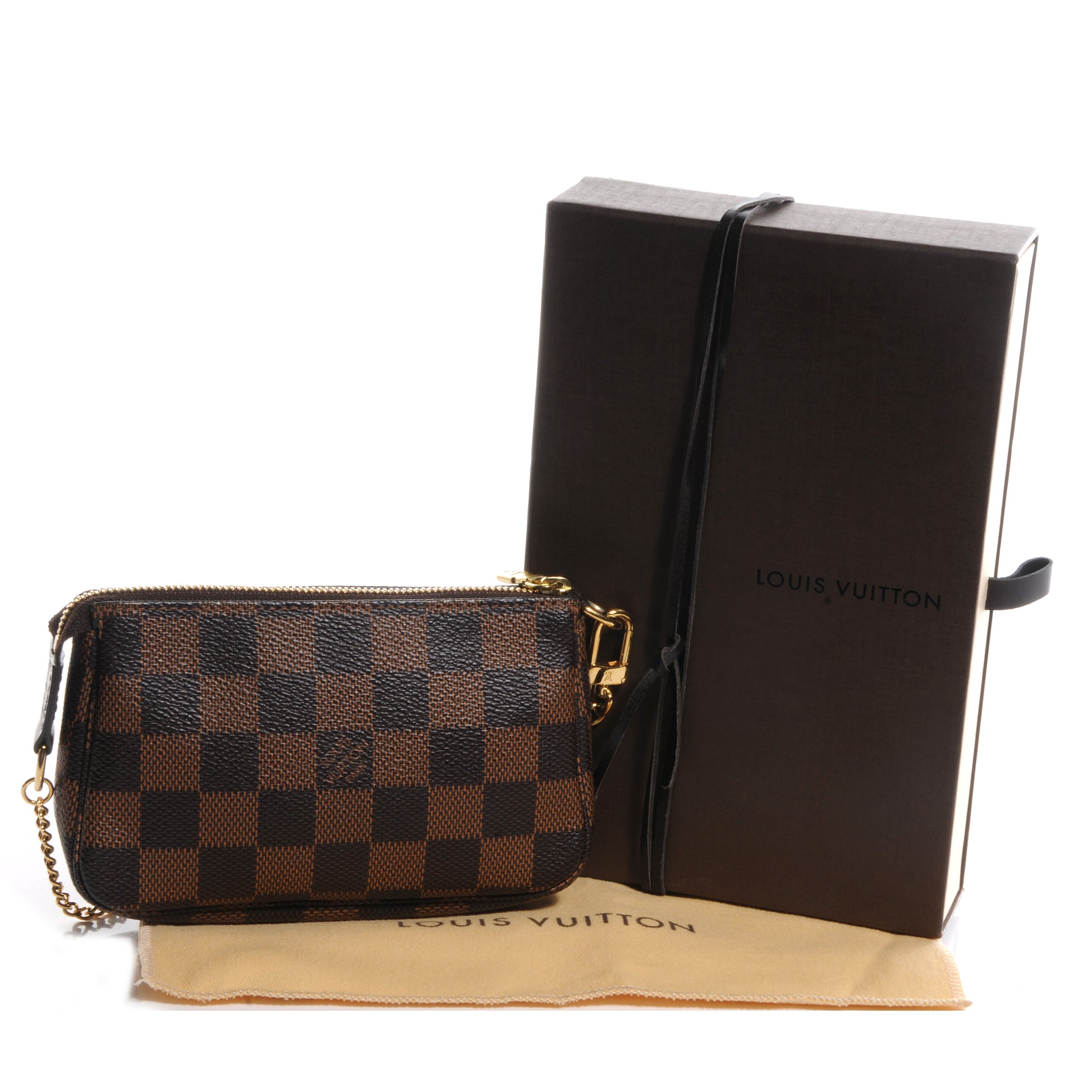 Louis Vuitton Damier Ebene Mini Pochette Accessories Bag 4 of 7