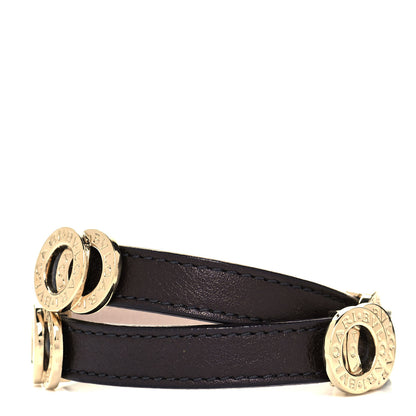 Bulgari Calfskin Double Coiled Bracelet Dark Brown 1 of 5