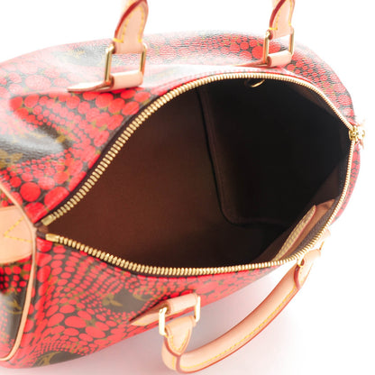 Louis Vuitton Monogram Kusama Town Speedy 30 Red 5 of 7