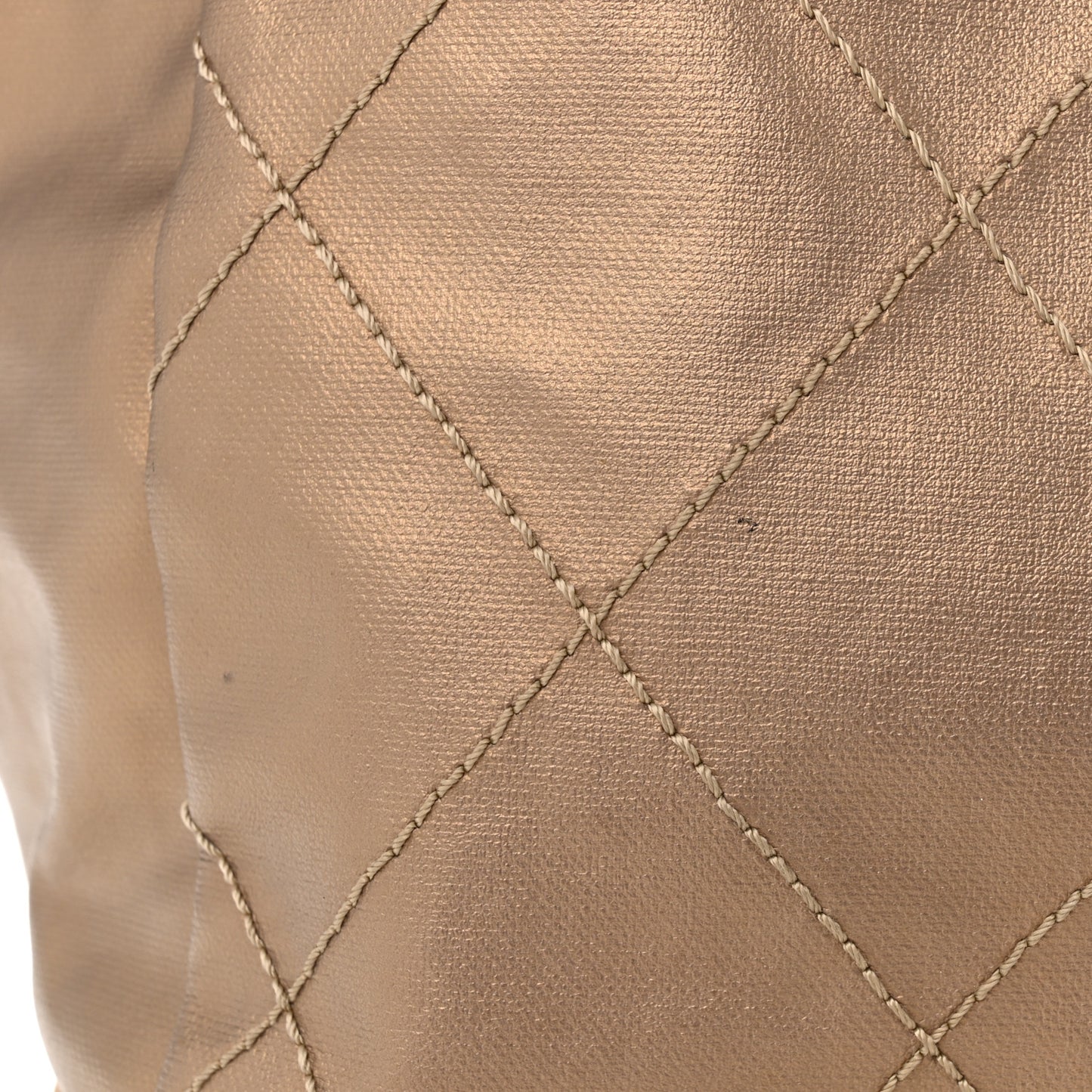 Metallic Coated Canvas Large Paris Biarritz Tote Gold