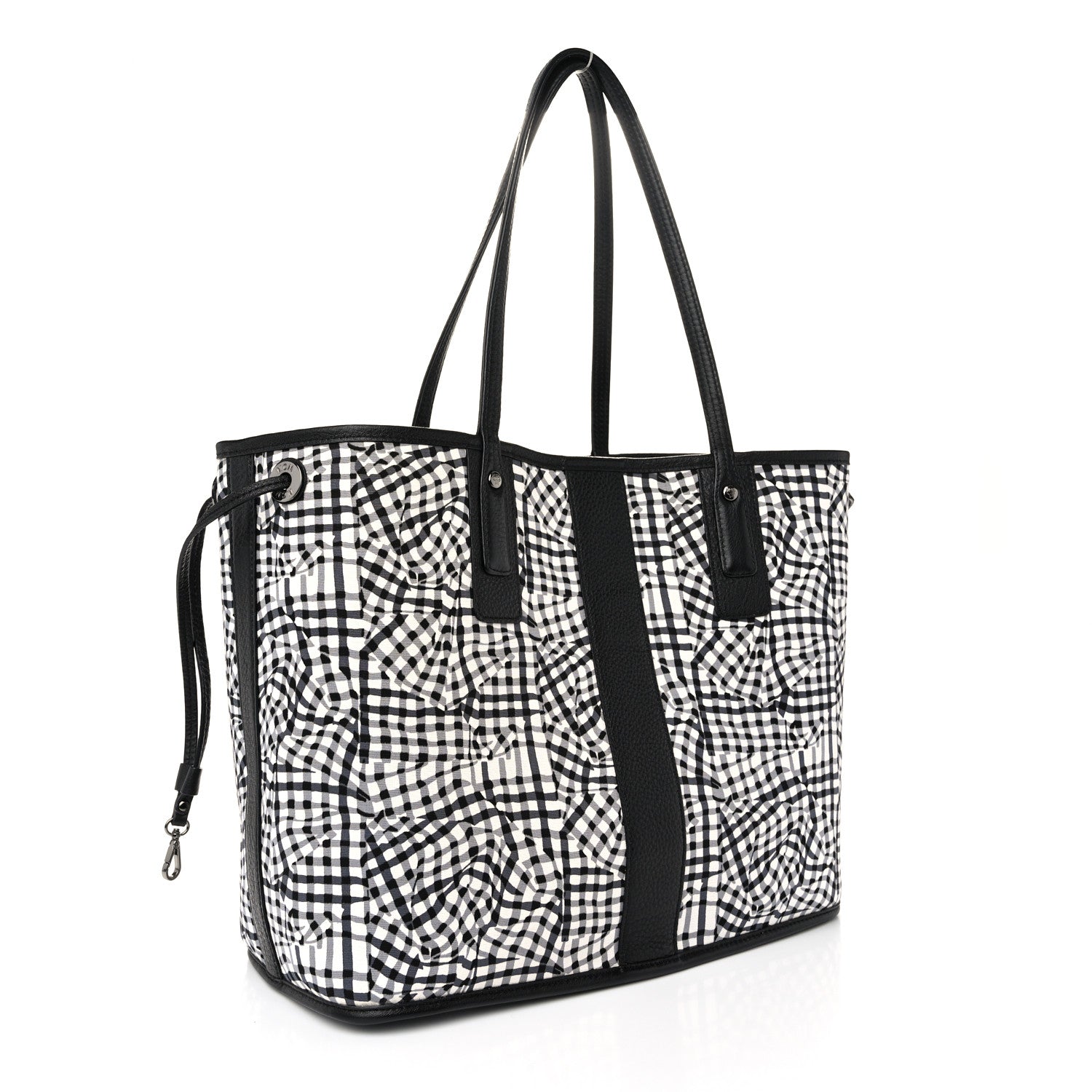 MCM Grained Calfskin Visetos Medium Liz Reversible Shopper Tote Black 5 of 14