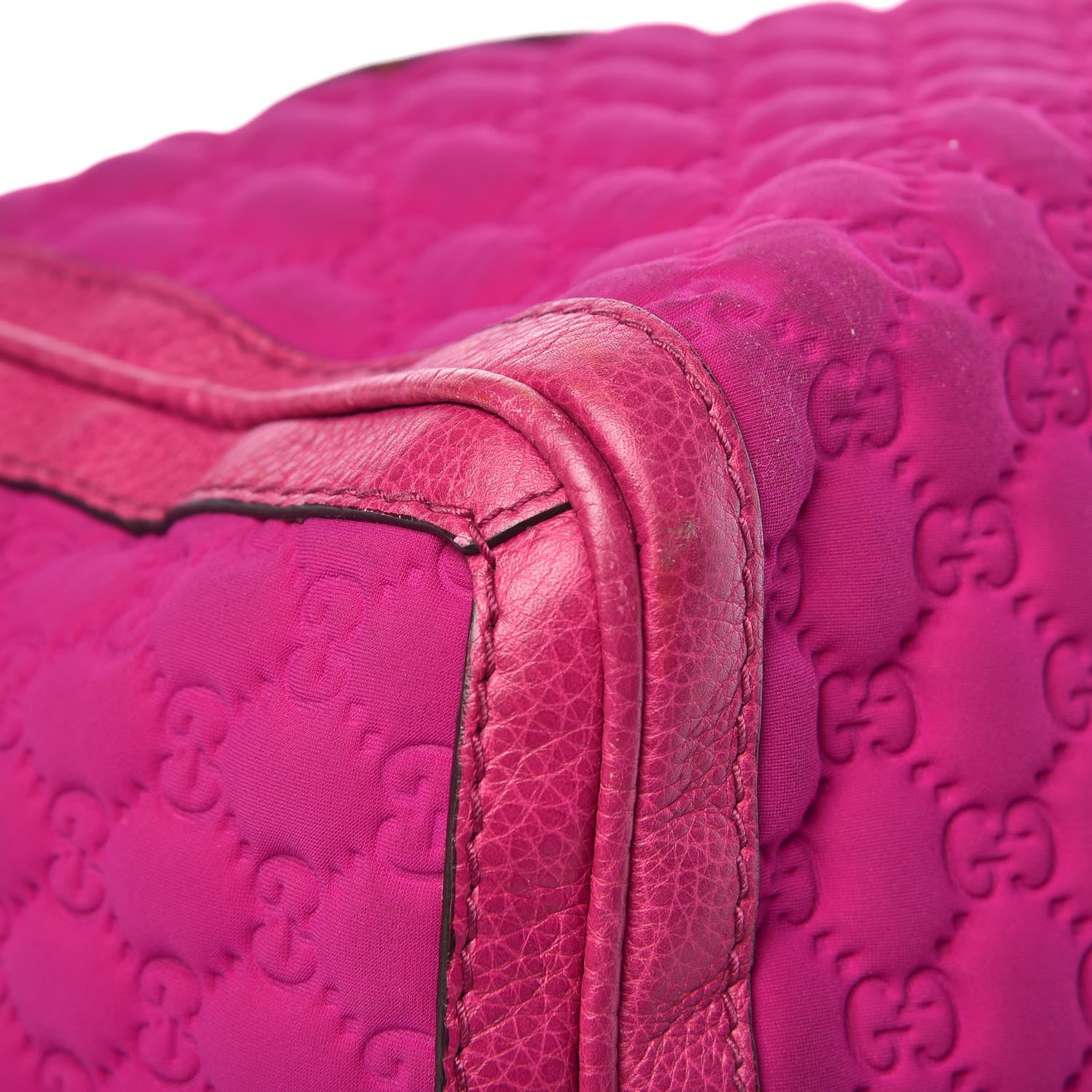 Gucci Guccissima Neoprene Techno Tag Medium Boston Magenta 11 of 20