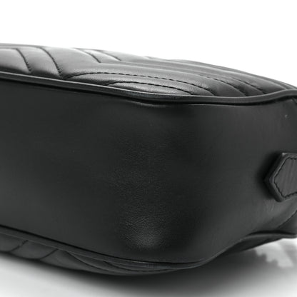 Gucci Calfskin Matelasse Monochrome Small GG Marmont Chain Shoulder Bag Black 11 of 11