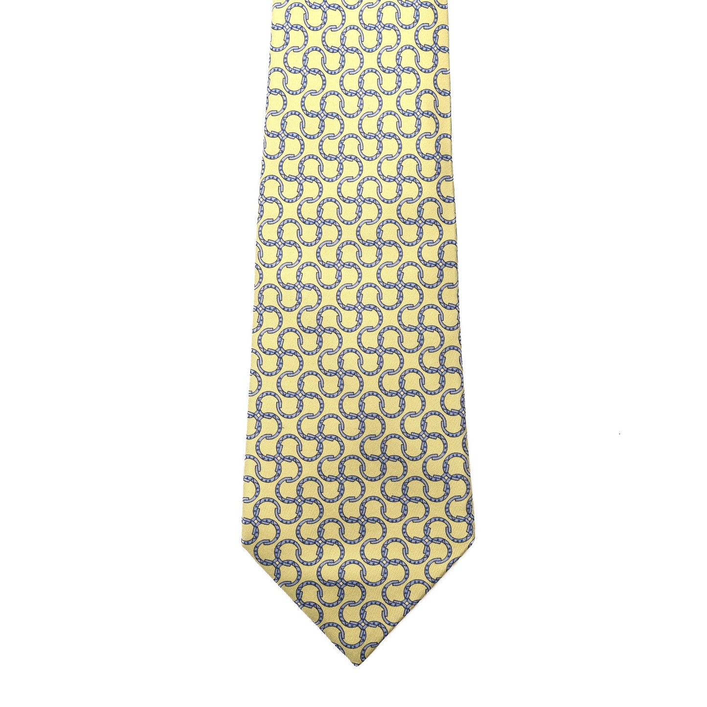 Printed Silk Mens Neck Tie Light Green