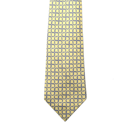 Hermes Printed Silk Mens Neck Tie Light Green 2 of 5