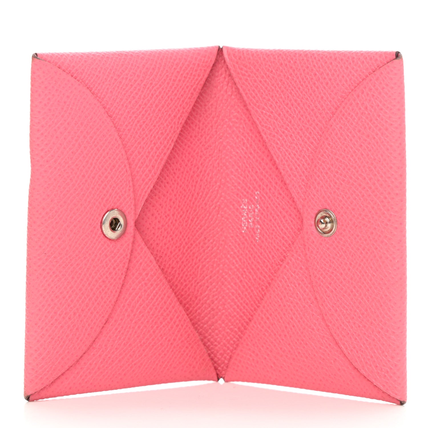 Hermes Epsom Calvi Card Case Rose Azalee 5 of 13