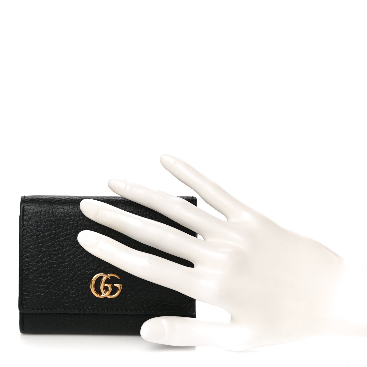 Gucci Dollar Calfskin GG Marmont Wallet Black 2 of 10