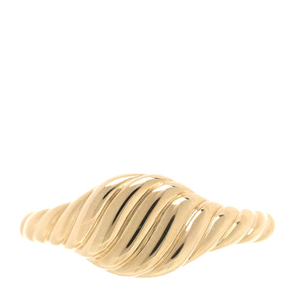 David Yurman 18K Yellow Gold Sculpted Cable Pinky Ring 47 4 1 of 4