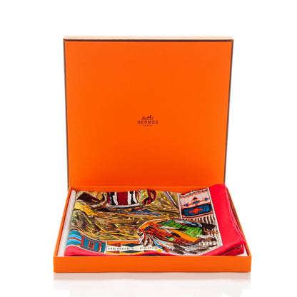 Hermes Silk Les Cheyennes Scarf 90 8 of 8