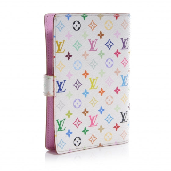 Louis Vuitton Monogram Multicolor Small Ring Agenda Cover White 3 of 8