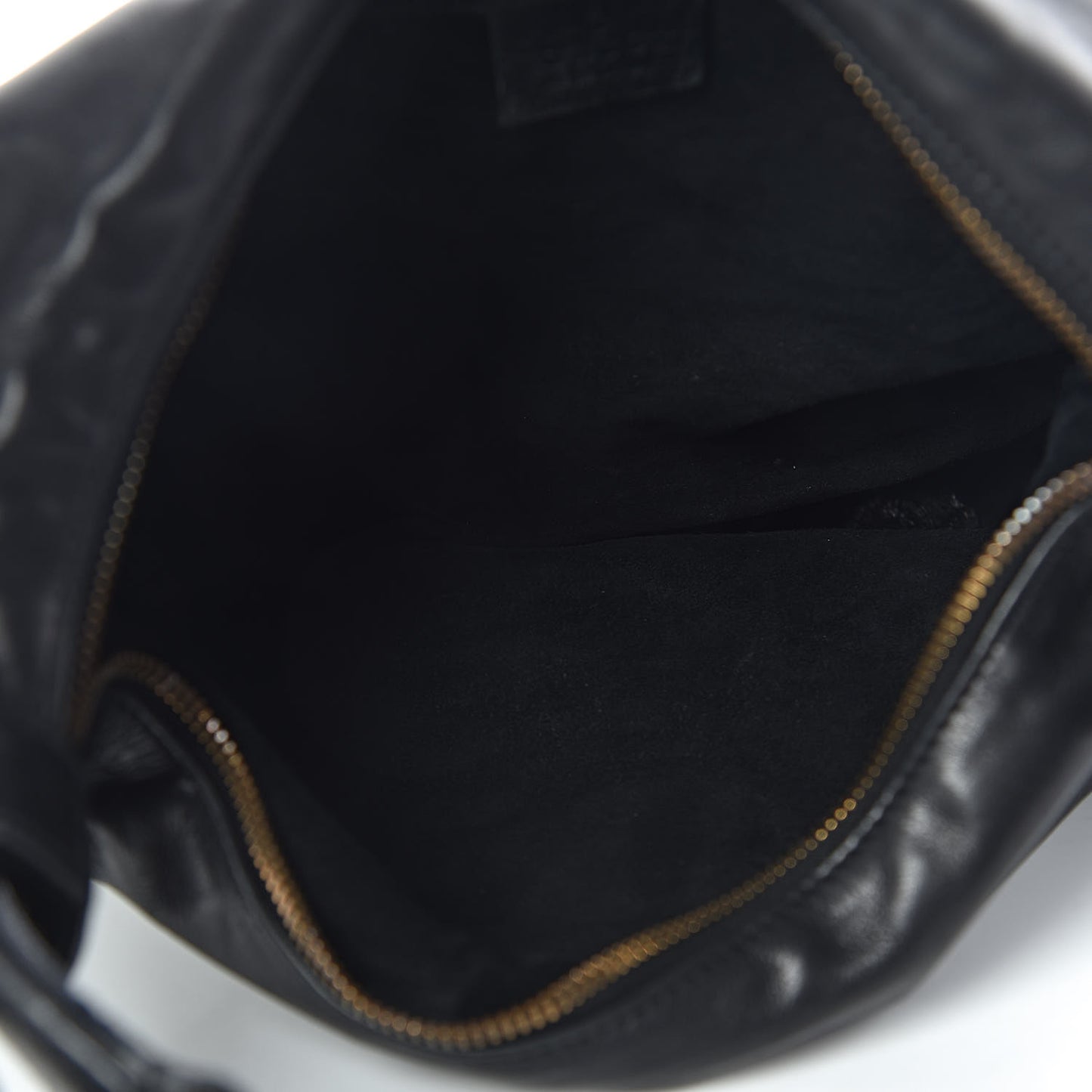 Calfskin Medium Horsebit Chain Hobo Black