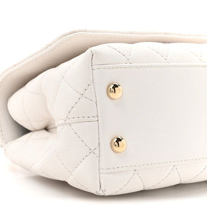 Chanel Caviar Quilted Extra Mini Coco Handle Flap White 11 of 14
