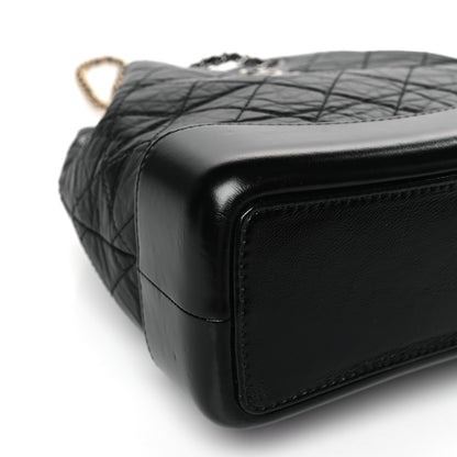 Chanel Aged Calfskin Quilted Small Gabrielle Backpack Black 7 of 8