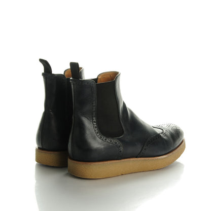 Louis Vuitton Calfskin Brogues Ankle Boots 7 Black 4 of 7