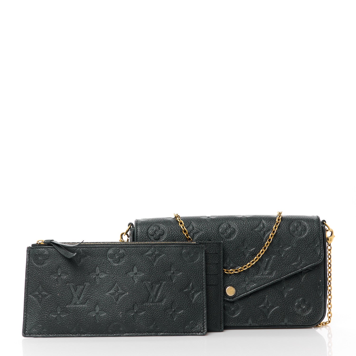 Louis Vuitton Empreinte Pochette Felicie Chain Wallet Black 3 of 18
