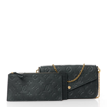 Louis Vuitton Empreinte Pochette Felicie Chain Wallet Black 3 of 18