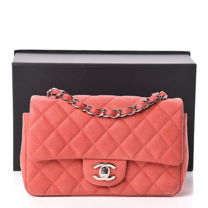 Chanel Iridescent Caviar Quilted Mini Rectangular Flap Dark Pink 16 of 16