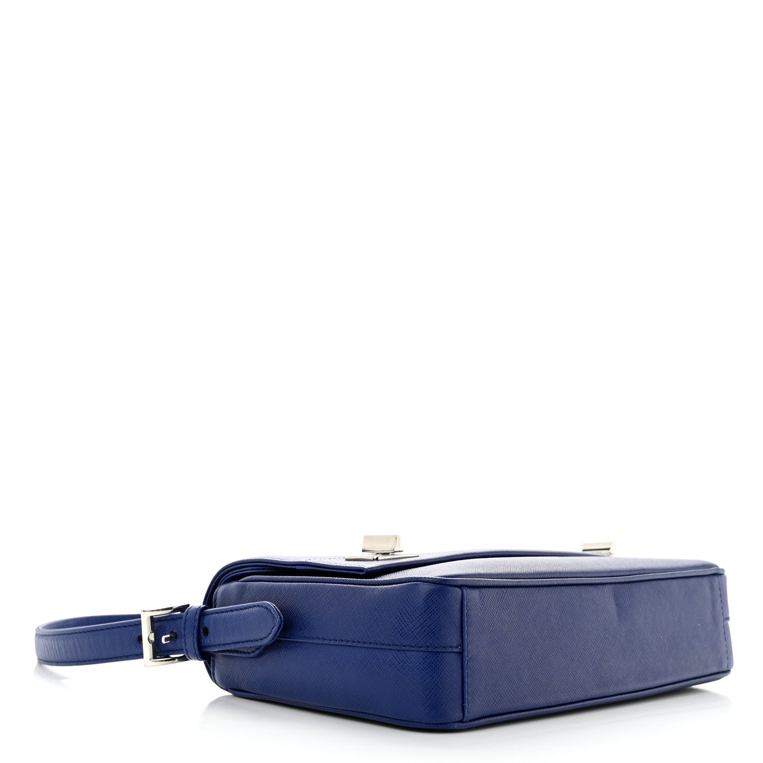 Prada Saffiano Lux Shoulder Bag Bluette 3 of 10