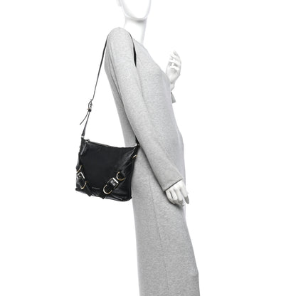 Givenchy Crinkled Calfskin Small Voyou Bag Black 2 of 11