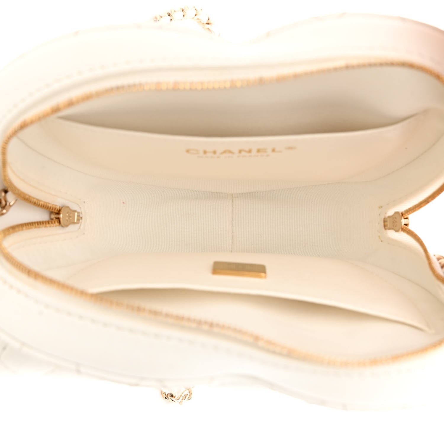 Chanel Lambskin Quilted CC In Love Heart Bag White 5 of 14