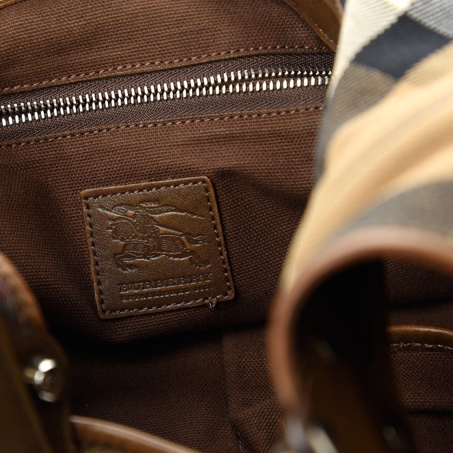 Burberry House Check Brook Hobo Brown 8 of 11