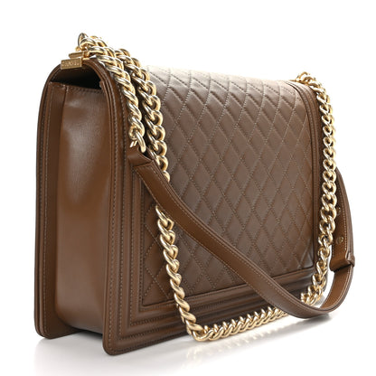 Chanel Calfskin Quilted Large Boy Flap Brown 3 of 9