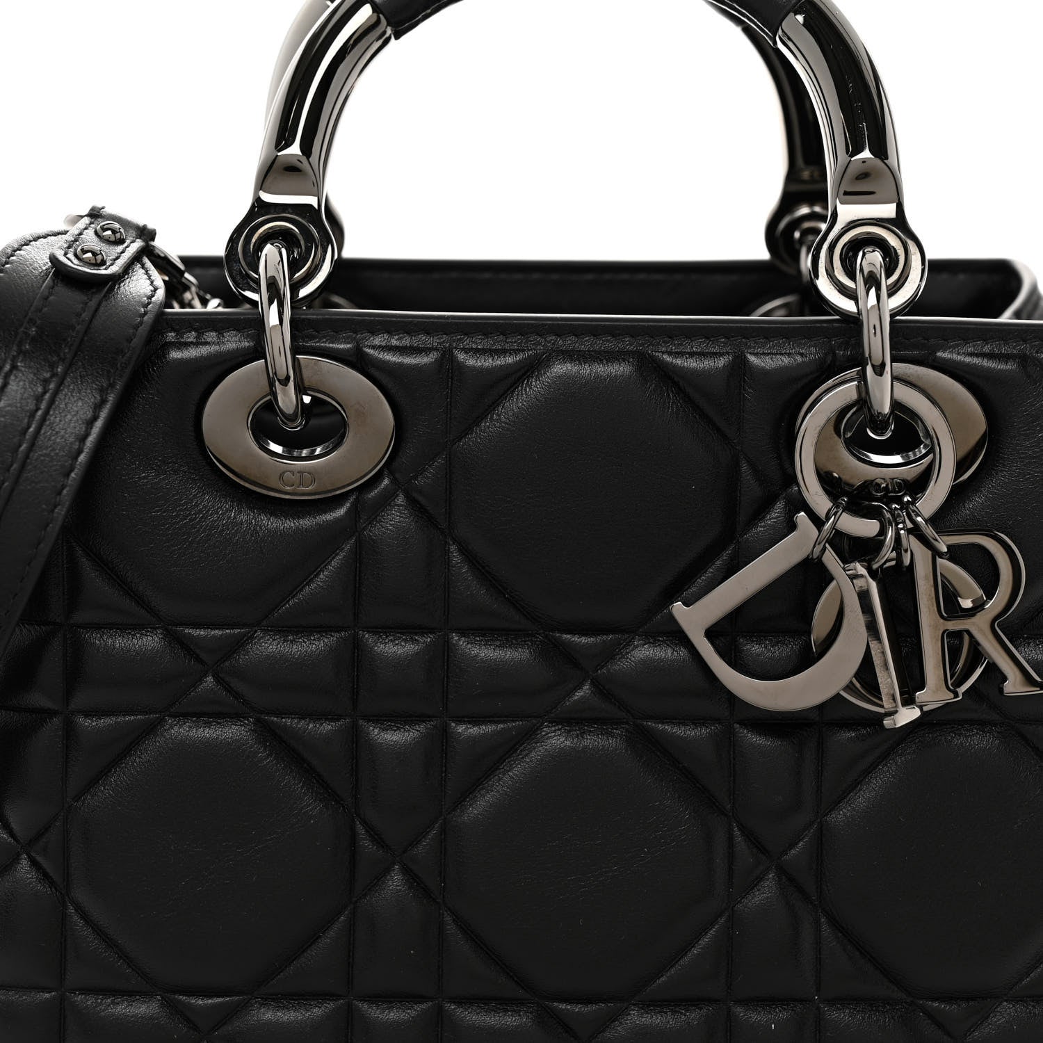 Christian Dior Calfskin Cannage Small The Lady 95.22 Black 7 of 9
