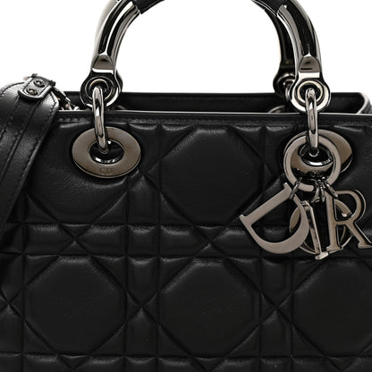 Christian Dior Calfskin Cannage Small The Lady 95.22 Black 7 of 9