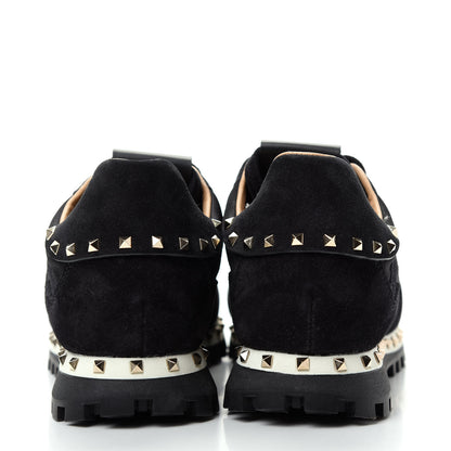 Valentino Garavani Suede Nylon Camouflage Womens Soul Rockstud Sneakers 36.5 Black 7 of 10